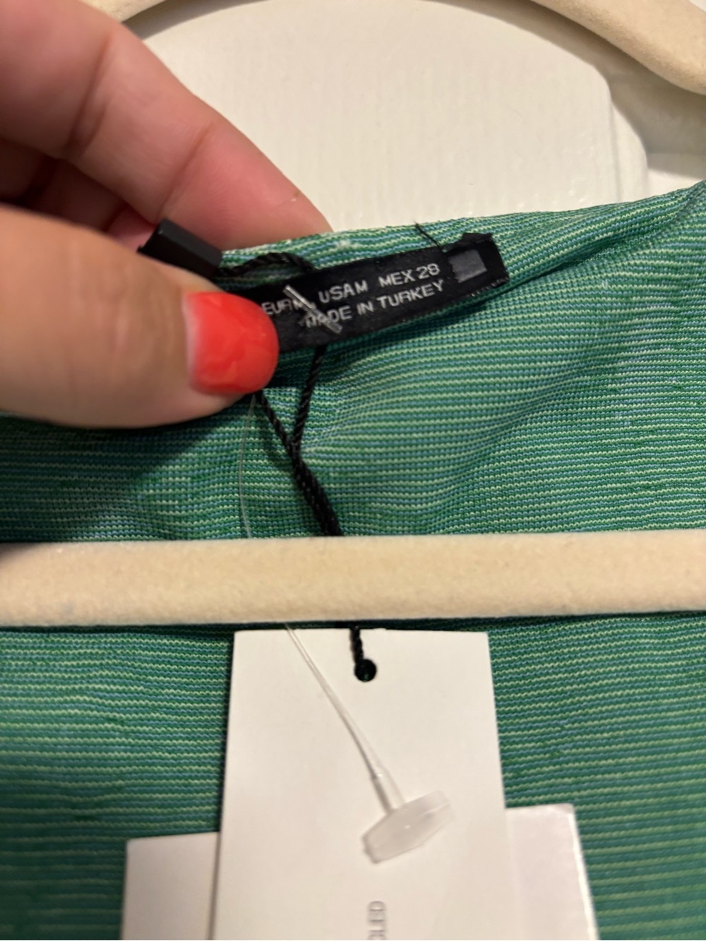 NEW Zara Green Paisley Ruffle-Trim Crop Top - Picture 3 of 4